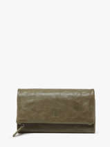 Portefeuille Leder Biba Groen wallet TOT2L